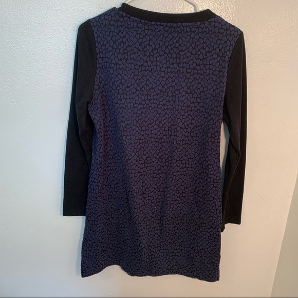 Apt. 9 Sweater Dress Navy Black Giraffe Print - Picture 6 of 10